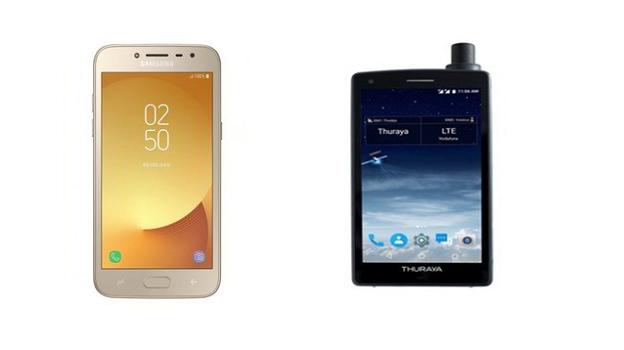 Smartphone originali: Samsung Galaxy J2 Pro senza connessioni, Thuraya X5-Touch con fonia satellitare