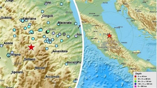 Scossa di terremoto di magnitudo 4.0 a Macerata