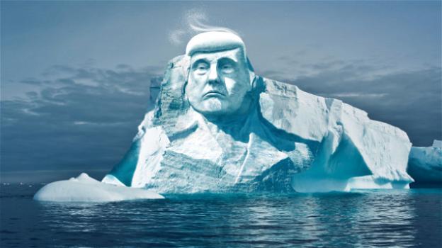 Gruppo ambientalista vuole scolpire il volto di Trump su un iceberg