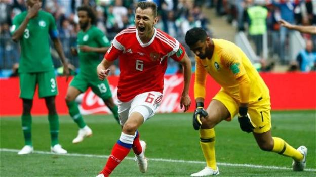 Mondiali Russia 2018: goleada dei padroni di casa all’Arabia Saudita