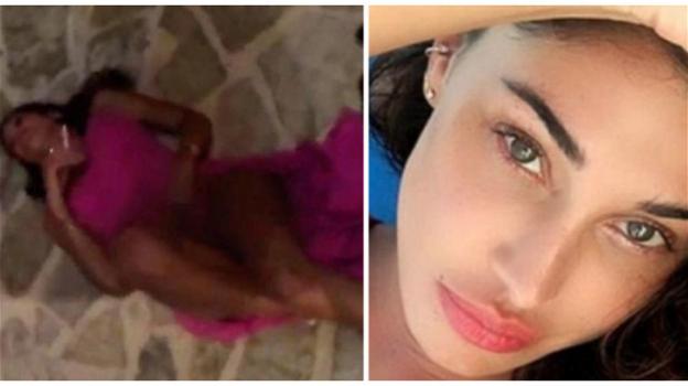 Belen Rodriguez, grande divertimento per la serata indiana ad Ibiza: la showgirl finisce "al tappeto"