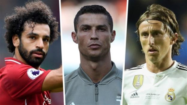 Cristiano Ronaldo, Modric e Salah candidati alla vittoria del Fifa World Player