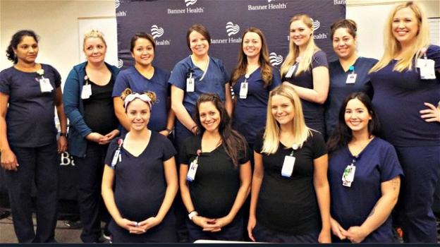 Stanno per nascere i primi bimbi delle 16 infermiere incinte