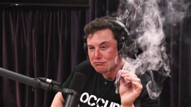 Elon Musk annuncia il progetto di un aereo elettrico, mentre beve whisky e fuma erba