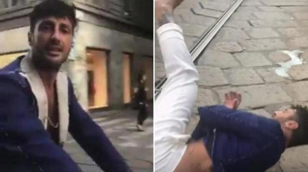 Fabrizio Corona canta a squarciagola "Viva la libertà", ma succede l’inaspettato: incidente in diretta Instagram