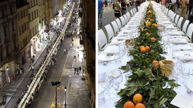 La cena dei mille: una tavola da record sotto le stelle di Parma