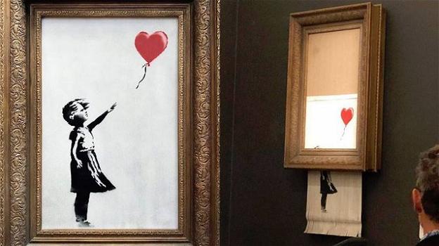 L’opera di Banksy, acquistata per un milione di sterline, si autodistrugge dopo la vendita