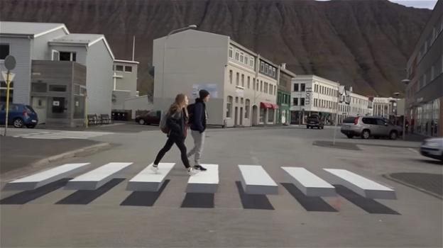 Strisce pedonali 3D: un’illusione ottica per prevenire gli incidenti stradali
