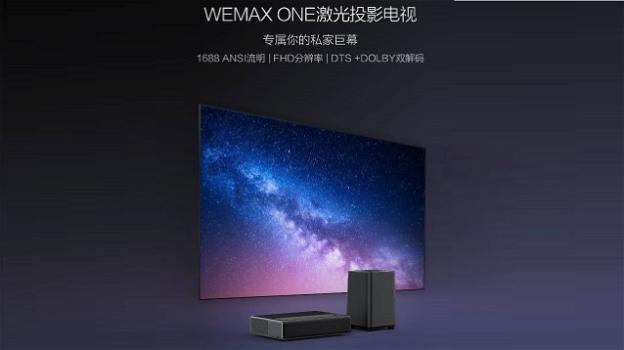 WEMAX One: Xiaomi annuncia il nuovo proiettore smart con immagini da 150 pollici in FullHD