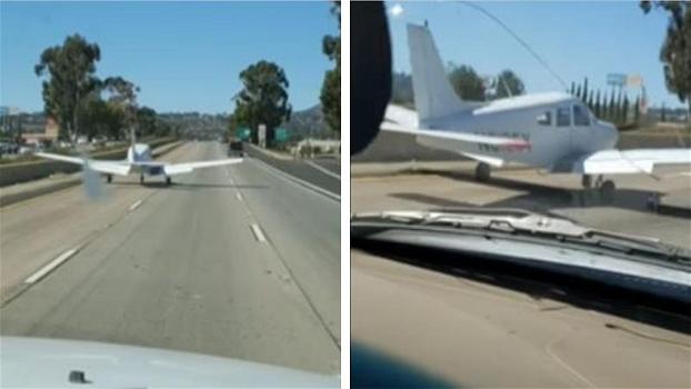 California: aeroplano costretto ad effettuare un atterraggio d’emergenza su un’autostrada