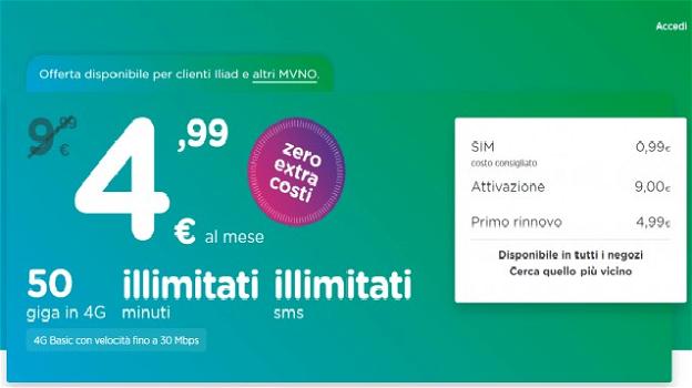 Ho-Mobile sconta l’offerta da 50 GB: ora servono meno di 5 euro al mese (solo da Iliad e MVNO)
