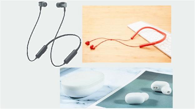 Da Meizu (EP52 Lite) e Xiaomi (Bluetooth Collar Headphones Youth Edition), neckband e auricolari (Mi AirDots)