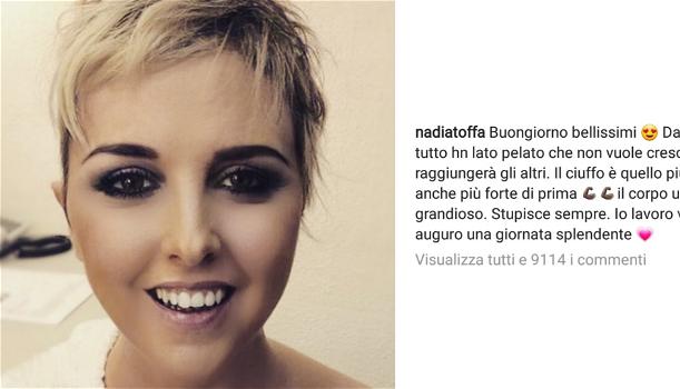 Nadia Toffa senza parrucca: “Ho un lato pelato che non vuole ricrescere”