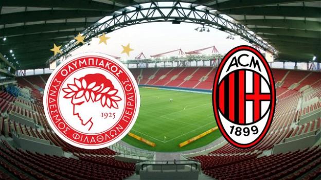 Europa League: probabili formazioni di Olympiakos-Milan