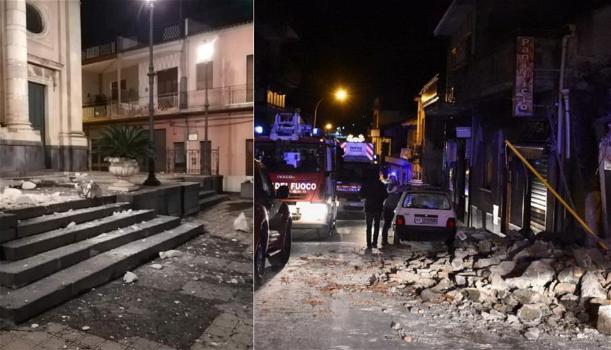 Paura a Catania, terremoto di magnitudo 4.8: crolli, feriti e gente in strada