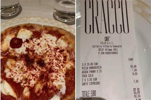 Prezzi esorbitanti per la “pizza” di Cracco: pioggia di insulti sul web