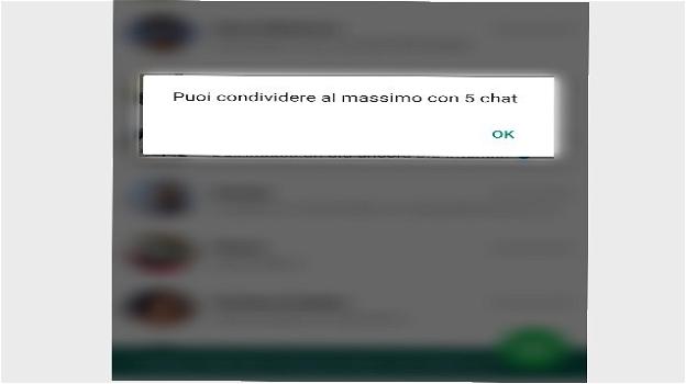 WhatsApp: già attiva in Italia la limitazione degli inoltri massimi simultanei a 5