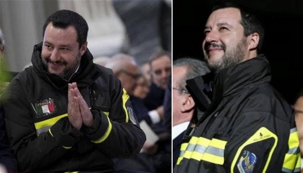 Pompieri denunciano Matteo Salvini: “Bloccate questo uso improprio della divisa”