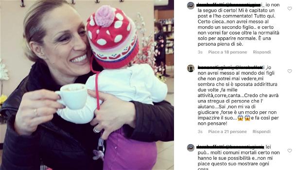 Annalisa Minetti insultata sui social: “Sei cieca, non avresti mai dovuto mettere al mondo un figlio”