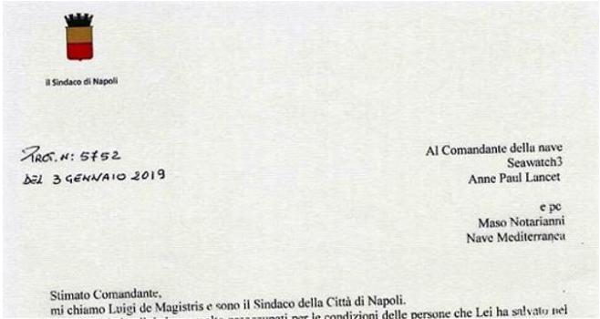 Migranti, de Magistris ‘disobbedisce’ a Salvini: “Napoli pronta ad accogliere la Sea Watch”