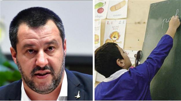Matteo Salvini vuole rendere obbligatori i grembiuli a scuola: “Farebbe bene ai bambini”