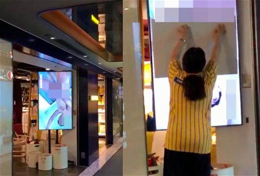Hong Kong: filmato porno su uno schermo all’Ikea, donne e bambini fuggono spaventati