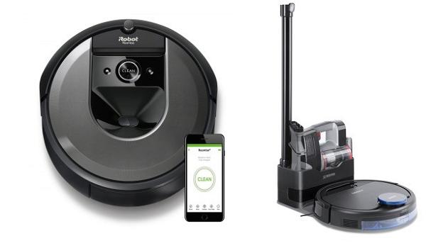 iRobot Roomba i7+ ed Ecovacs Deebot PRO930: robot aspirapolvere autopulenti, capaci anche di lavare i pavimenti