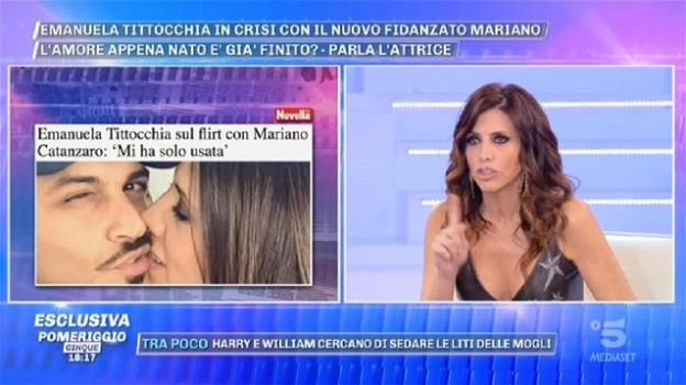 Pomeriggio Cinque, Emanuela Tittocchia contro il suo ex Mariano Catanzaro: "Aggressivo e manipolatore"