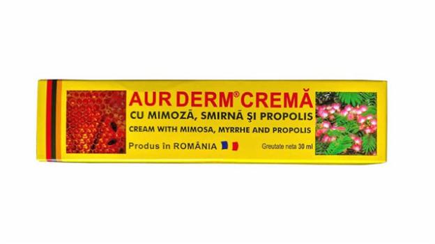Crema Aur Derm, pubblicizzata come "naturale", non autorizzata al commercio
