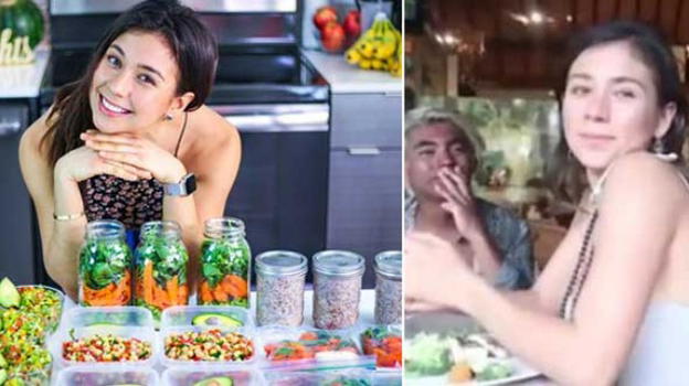 La star vegana e crudista, Rawvana, sorpresa a mangiare pesce fritto