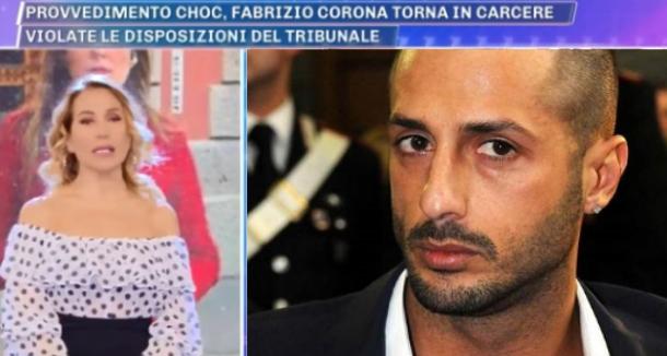 Barbara D’Urso svela il gesto di Fabrizio Corona prima di tornare in Carcere: “La sua reazione all’arrivo della polizia”
