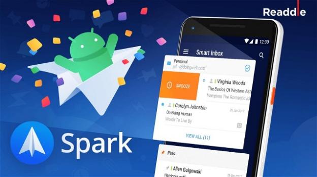 Spark: dopo iOS, arriva su Android il celebre client smart per la posta elettronica con feature professionali