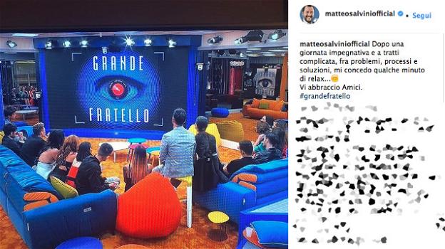 Matteo Salvini guarda il Grande Fratello durante l’incendio di Notre-Dame: scatta la polemica sul web