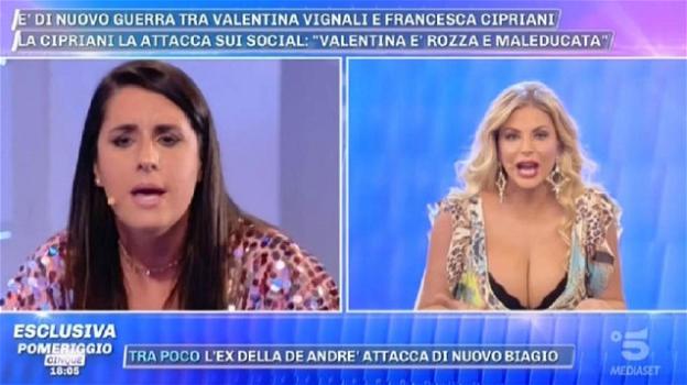 Pomeriggio Cinque, scontro tra Valentina Vignali e Francesca Cipriani