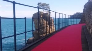 Portofino, la passeggiata dei baci è stata riaperta in tempi record