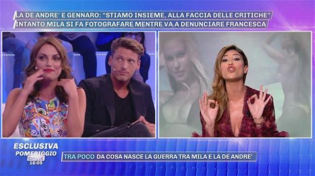 Pomeriggio Cinque, Mila Suarez attacca Francesca De André e Gennaro Lillio: "Siete la coppia più brutta dell’estate"
