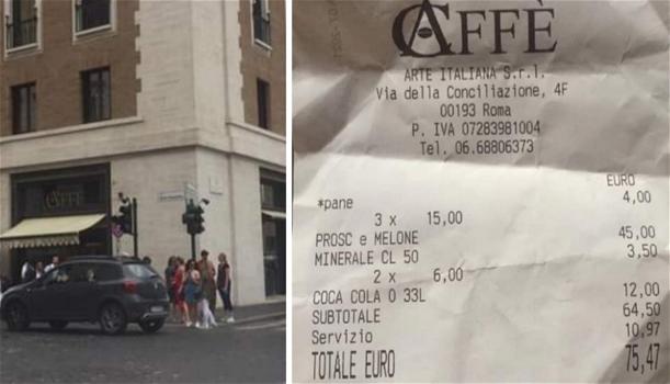 Il conto shock in un bar a Roma, Paola Comencini mostra lo scontrino: “75 euro, un covo di ladri”