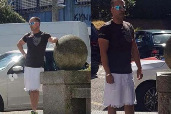 Tassista spagnolo lavora con la gonna perché il regolamento impedisce di indossare pantaloni corti