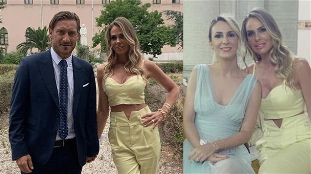 Francesco Totti diverte al matrimonio della cognata, Ilary Blasi criticata per l’outfit