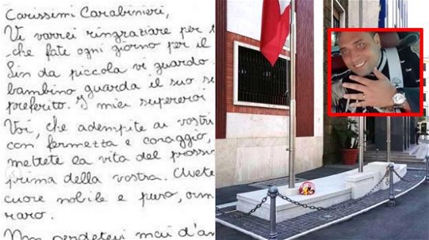 Carabiniere accoltellato a Roma: lettera di una bambina tra i messaggi di vicinanza