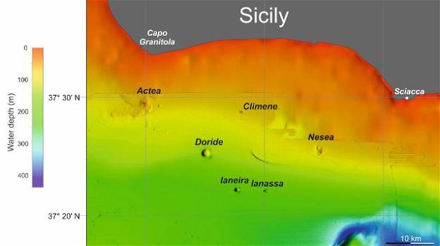 Sicilia: scoperti sei vulcani sottomarini
