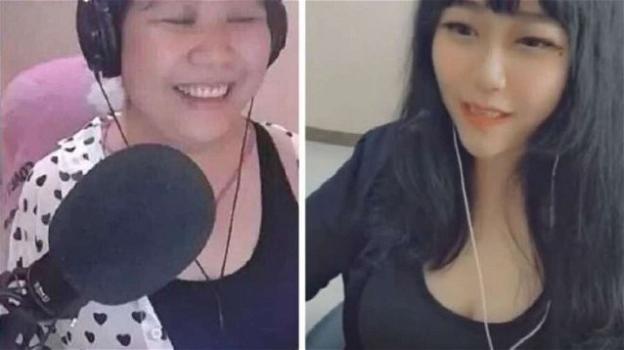 Salta il filtro di bellezza durante una diretta, giovane vlogger cinese si scopre essere una 58enne