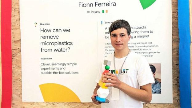 Fionn Ferreira vince il Google Science Fair 2019 con un progetto per abbattere le microplastiche