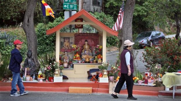 La statua di Buddha ferma la criminalità in un quartiere di Oakland