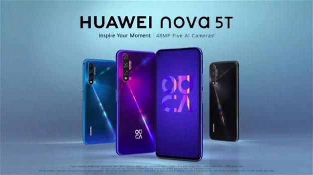 Ufficiale il Nova 5T di Huawei: il medio gamma con scanner laterale e quadrupla postcamera