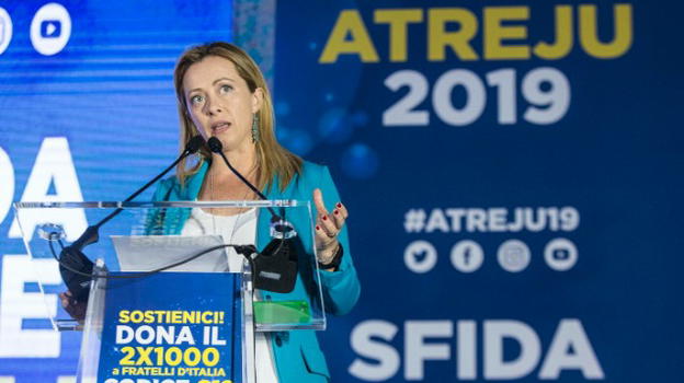 Giorgia Meloni ad Atreju 2019 ha parlato del rilancio della coalizione del centrodestra