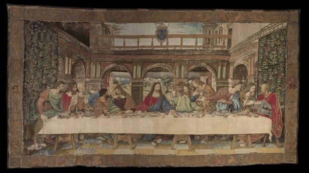 In mostra l’arazzo del cenacolo per celebrare il 500esimo anniversario di Leonardo