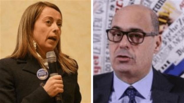 Giorgia Meloni critica Nicola Zingaretti per aver cambiato opinione su Virginia Raggi