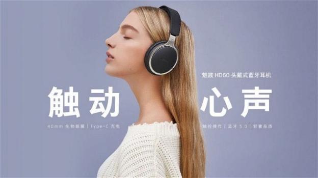 Meizu HD60: svelate le cuffie ibride, over ear, con 25 ore di autonomia