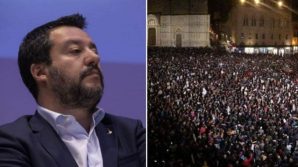 Anche a Modena le “sardine” contestano Matteo Salvini